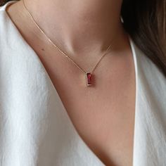 Excited to share the latest addition to my #etsy shop: Garnet Stone Necklace*14K Fashion Gold Jewelry For Woman*Baugette Gemstone Necklace*Choose Your Stone Necklace https://etsy.me/3XfgCFz #geometric #no #yes #spinel #women #gold #halfbezel #baguette #recycledmetal Red Stone Pendant, Thick Gold Chain Necklace, Thick Gold Chain, Women Birthday Gifts, Baguette Necklace, Birthday Jewelry, Garnet Necklace, Precious Jewels, Women Birthday