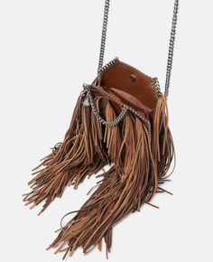 Fringe Falabella Tiny Tote Bag-Brown-large Luxury Bags With Beaded Fringe, Luxury Shoulder Bag With Fringe, Chic Fringe Top Handle Shoulder Bag, Luxury Top Handle Shoulder Bag With Fringe, Luxury Leather Shoulder Bag With Fringe, Elegant Brown Bag With Fringe, Luxury Fringe Tote Shoulder Bag, Evening Top Handle Bag With Fringe, Evening Fringe Top Handle Bag