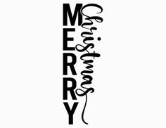 the word merry written in black on a white background