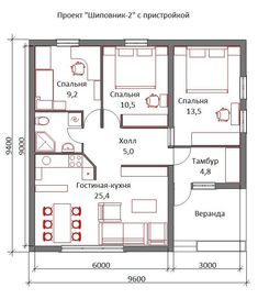 the floor plan for a two bedroom apartment with an attached kitchen and living room area