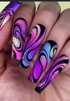 Summer Nails Chrome, Magenta Nails, Firework Nails, Crazy Nail Designs, Feather Nails, Nails Chrome, Ombre Nails Glitter, Fancy Nails Designs