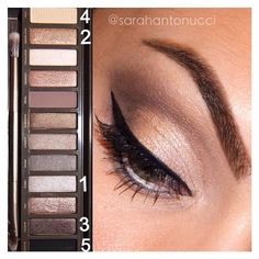 #tbt! Super quick/easy naked 2 palette look I did a few weeks ago. 1.) inner lid. 2.) middle lid. 3.) crease. 4.) brow bone. 5.) lower lash line. Apply liner Smoky Eyes, Trendy Makeup, Urban Decay Makeup, Kiss Makeup, Makati, Love Makeup, Beautiful Makeup, Beauty Make Up