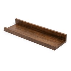 the wooden shelf is made out of wood