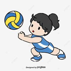 Cartoon Volleyball, Sports Day Decoration, School Labels Printables, Volleyball Clipart, Education Clipart, School Book Covers, Fall Games, Girl Cartoon Characters, Volleyball Games