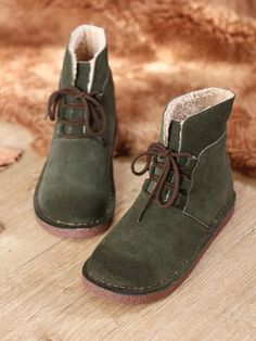 Fabric: Cowhide Overview: (1)Soft Rubble Sole (2)Wool Lining Detail In Tile Measurement Size: 36,37,38,39,40 Heels:2cm #leather #shoes #wool #cowhide Green High-top Lace-up Winter Boots, Green High-top Lace-up Boots For Winter, Casual Green Leather Martin Boots, Casual Suede Martin Boots With Closed Toe, Green Leather Martin Boots With Round Toe, Green Ankle-high Martin Boots For Winter, Green Winter Martin Boots With Round Toe, Green Round Toe Martin Boots For Winter, Green Leather Martin Boots For Winter