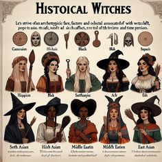 20 Historical Witches You Should Know About Throughout history, the term ‘witch' has conjured images of mysterious women with supernatural powers who cast spells and brew potions. The fear of witchcraft led to witch hunts and trials spanning several centuries, particularly from the 15th to the 18th century. An estimated 40,000 to 60,000 people were executed for witchcraft in Europe alone, with […] The post 20 Historical Witches You Should Know About appeared first on Witchcraft For Beginners. Historical Witches, Witchcraft History, Halloween Gesicht, Witch History, Witch Powers, Supernatural Powers, Witch Drawing, Witch Potion, Witch Coven