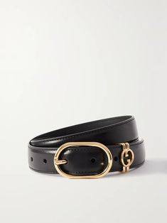 GUCCI Leather belt | NET-A-PORTER Modern Gucci Leather Belt Buckles, Classic Gucci Belt For Business, Gucci Elegant Business Belt, Elegant Gucci Belt For Business, Gucci Black Luxury Belt, Classic Black Gucci Belt, Luxury Black Gucci Belt, Elegant Black Gucci Belt, Modern Gucci Leather Belt