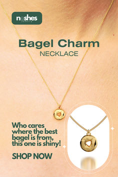 Available in 14k gold vermeil, sterling silver, and solid 14k gold. Made in LA. Best Bagels, Who Cares, Precious Metal, Link Chain, Gold Vermeil, Precious Metals, Montreal, Charm Necklace, San Francisco