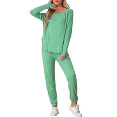 2-piece tracksuit set including a long-sleeve sweatshirt and jogger pants with pockets. The soft knit fabric offers comfort and luxury wear, making it perfect for both casual and loungewear outfits. This tracksuit set for women is fashionable, soft, stretchy, lightweight, breathable, and comfortable to wear at home. It also creates a casual look for outings such as shopping or going to a coffee shop. Additionally, it can be a perfect gift for your mom, wife, daughter, or girlfriend, serving as l Comfortable Long Sleeve Lounging Sets, Comfy Fall Loungewear Tracksuit, Comfy Fall Tracksuit For Loungewear, Comfy Tracksuit For Loungewear In Fall, Solid Color Loungewear Set For Fall, Winter Loungewear Set With Relaxed Fit, Cozy Fall Tracksuit For Loungewear, Cozy Tracksuit For Loungewear In Fall, Cozy Tracksuit For Fall Loungewear