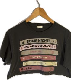 Cropped Band Tee, Cheap Retro Cropped T-shirt, Band Merch Cropped T-shirt With Short Sleeves For Streetwear, Fitted Cotton Graphic Tee Cropped T-shirt, Band Merch Graphic Crop Top, Some Nights, Urban Threads, It Gets Better, Pink Floyd