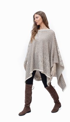 Looking for a gift that will make you feel special? For that good friend or someone special Beautifully woven, incredibly soft, with a silky-smooth texture. Our warm alpaca wool capes are sure to chase the winter blahs away, and they are available in different colors! Handmade in Perú with 90% baby alpaca & 10% nylon; baby alpaca is one of the finest luxury fibers in the world. You won’t just wear a fashionable piece, but also some of Peru’s treasures and mysteries, reserved for Inca royalty. Al Elegant Beige Cape Poncho, Elegant Beige Poncho, Beige Knit Poncho, One-size Beige Knit Poncho, Elegant Beige Poncho For Fall, Beige Knit Poncho One Size, Beige Alpaca Shawl For Fall, Beige One-size Shawl Wrap, Cozy Beige Shawl For Fall