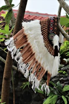 Swan Feathers, Beaded Work, Indian Headdress, Brown Hat, Brown Hats, Real Turquoise, Costume Hats, Photography Props, Headdress