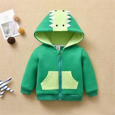 Baby Boys Long Sleeve Zipper Hooded Cartoon Jacket Baby Wholesale Clothes - PrettyKid Cute Cotton Outerwear For Winter, Cute Cotton Winter Outerwear, Cute Cotton Warm Outerwear, Cute Warm Cotton Outerwear, Cute Cotton Hooded Outerwear, Winter Cartoon Print Long Sleeve Outerwear, Casual Cartoon Print Winter Outerwear, Hooded Cartoon Print Outerwear For Fall, Playful Hooded Winter Hoodie