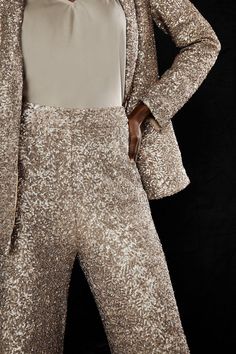 Style: Straight Leg TrousersFabric: SequinLength: Regular Party Style, Holiday Fashion, Party Fashion, Fashion Face, Occasion Wear, Champagne, Sequin, Straight Leg, Wide Leg