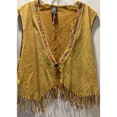 Add Some Boho Flair To Your Wardrobe With This Beautiful Tribal-Style Vest. The Vibrant Multicolor Artwork Is Sure To Make A Statement, And The Hook And Loop Closure Ensures A Secure Fit. Made From Comfortable Cotton, This Vest Is Perfect For Layering Over Your Favorite Outfit. The Size Xl Is Perfect For Regular-Sized Women, And The Vest's Style Is Perfect For Any Occasion. Whether You're Dressing Up For A Night Out Or Just Running Errands, This Vest Is A Must-Have For Any Fashion-Forward Woman. Style Vest, Vest Fashion, Chic Fashion, Fit N Flare Dress, Boho Chic Fashion, Hook And Loop, Fit & Flare, Jean Coat, Trending Accessories