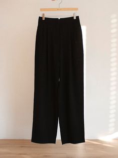 Chic, classic trendy trousers with wide leg and two pin tucks. Extra wide leg creates a chic silhouette and comfortable fit. Suit pants for casual or dress wear. Model is in MINUSEY S. ✔️ Free worldwide express shipping over $100✔️ Loved by 6,500+ customers✔️ Limited edition collections, maximum style⠀⠀⠀⠀⠀⠀⠀⠀⠀Stay ahead of the trend with can’t-find-anywhere-else staples. Your closet will thank you 💕 * MINUSEY S = EU 34, US 2* MINUSEY M = EU 36, US 4* 97% Polyester / 3% Spandex* Dry clean* Made in Korea - Model Height: 172cm/5'7" (US2, EU34) Tailored Solid Color Wide Leg Dress Pants, Solid Wide Leg Pants For Work, Tailored Solid Color Wide Leg Full Length Pants, Tailored Full Length Solid Wide Leg Pants, Tailored Full Length Wide Leg Pants, Elegant Solid Color Wide Leg Pants, Elegant Solid Wide Leg Pants, Classic Wide Leg Dress Pants With Relaxed Fit, Classic Wide Leg Pants For Evening In Fall