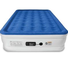 an inflatable mattress is shown on a white background