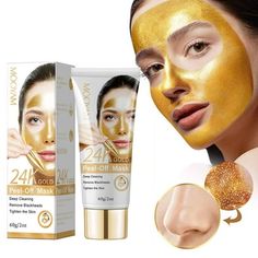 Peel-Off Cleansing MaskGold foil peel off mask deep cleanse mask penetrates deep into pores, removes pore dirt, reduces blackheads, balances excess skin oil, and hydrates.Giving skin deep cleansing and spa-like care. Premium Active IngredientsThe blackhead remover mask are made from high-quality ingredients.Gold face mask absorbs excess oil and dirt by increasing collagen and elastin to achieve a perfect balance of water and oil. Size: 2oz. Blackhead Remover Mask, Face Mask For Blackheads, Black Head Remover Mask, Gold Face Mask, Excess Skin, Skin Oil, Gold Face, Peel Off Mask, Facial Mask