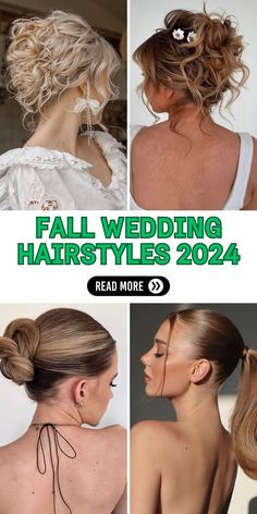 four different images of the same woman's hairstyles for fall and winter