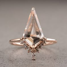 morganite Morganite Diamond Engagement Ring, Pink Morganite Ring, Marquise Shape Diamond, Detailed Engagement Ring, Vintage Rose Gold, Morganite Diamond, Unique Diamond Rings, Morganite Engagement, Pink Morganite