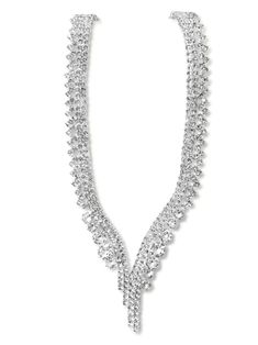 silver-tone stainless steel polished finish crystal embellishment cubic zirconia lobster claw fastening adjustable-length chain drop design Drop Design, Stainless Steel Polish, Jewelry Crystal, Crystal Chain, Demi Fine Jewelry, Crystal Embellishment, Fine Earrings, Crystal Pearls, Stainless Steel Necklace