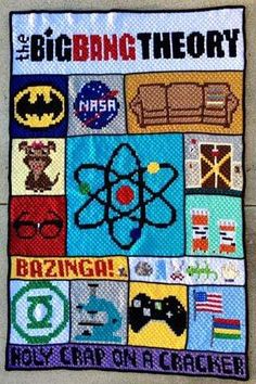 the big bang theory quilt on display