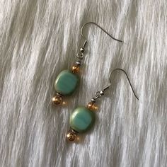 Glass Green/Tan Brown Beaded Earrings 6 Mm Round Bead Drop 1”3/4 Stunning Handmade Bundle For Discounts Granola Earrings, Casual Green Everyday Earrings, Casual Green Beaded Earrings For Beach, Tan Earrings, Dangle Earrings Boho, Indie Jewelry, Earrings Boho, Earrings Dangle, Boho Earrings