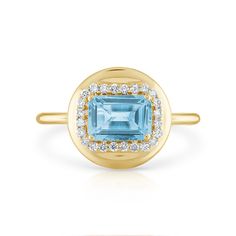 The Mini Candy Button Ring is designed with bold gold and candy colored gemstones. Customize yours in any metal color and gemstone shape and color of your choice! Available in 14K White Gold, Yellow Gold, or Rose Gold Emerald Gemstone measures = 7x5mm Gemstones are natural, therefore colors may vary Diamond Carat weight = approximately 0.20 carats Yellow Gold Topaz Ring With Gemstone Accents, 14k Yellow Gold Diamond Ring With Gemstone Accents, Modern Yellow Gold Birthstone Ring With Center Stone, Gold Rings With Halo Setting And Blue Topaz, Diamond Cluster Ring With Gemstone Accents In Yellow Gold, Modern 14k Gold Rings With Gemstone Accents, Yellow Gold 14k Rings With Gemstone Accents, Yellow Gold Diamond Cluster Ring With Gemstone Accents, Yellow Gold Birthstone Ring With Blue Topaz Center Stone