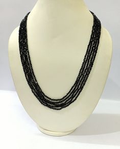 Black Spinel Necklace, Black Spinel 3-4mm Rondelle Faceted Beads Jewelry Necklace, Black Spinel 5 Strand Jewelry Necklace Gemstone :- Black Spinel Size :- 3-4mm Approx. Strand :- 5 Strand Shape :- Rondelle Faceted Color :- Black Quality :- AAA GRADE https://www.etsy.com/in-en/shop/LatestBeadsJewellery?ref=simple-shop-header-name&listing_id=720939504 Your Feedback is very Important for us. If you have any problem regarding packaging or product, kindly contact us to resolve the issue before leavin Luxury Black Spinel Necklaces For Formal Occasions, Black Spinel Jewelry Jtv, Black Beaded Jewelry With Oval Beads, Black Faceted Beaded Necklaces For Party, Black Oval Beaded Necklaces, Formal Black Beaded Necklace With Faceted Beads, Formal Black Faceted Beaded Necklaces, Elegant Black Beaded Necklace With Tiny Beads, Formal Black Faceted Beaded Necklace