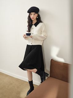 ❤ Sweaters Size (cm)     Size Clothes length Shoulder width Bust Hem size Cuff Sleeve Length   S 48 39 96 86 18 57   M 49 40 100 90 19 58   L 50 41 104 94 20 59     ❤ Skirts Size (cm)     Size Hem size Waist Outseam length   S 292 67 49.5   M 296 70 50   L 300 73 50.5     ❤ Commodity Details     Brand KUOSE   SPU Sweaters:KSH2409031 Skirts:KSI2409009   Size S,M,L   Material KSH2409031:FABRIC: 42.5%POLYESTER 41.7%VISCOSE 15.8%NYLON INGREDIENTS: 28.2%NYLON 25.5%POLYESTER 23.5%VISCOSE 22.8%ACRYLIC Top And Skirt Set, Brand Collaboration, Vest Blazer, Mini Short, Top And Skirt, Winter Trends, Tank Top Cami, Cardigan Jacket, Blazer Coat