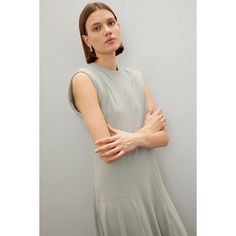 Grey cotton (100% Cotton). Casual dress. Sleeveless. Crew neck. Pull-on closure. 50" from shoulder to hemline. Imported. Sleeveless Maxi Dress For Spring Workwear, Sleeveless Cotton Maxi Dress For Work, Chic Sleeveless Cotton Mini Dress, Sleeveless Sundress For Daywear, Sleeveless Midi Sundress For Daywear, Cotton Casual Dress, Rent The Runway, Closet Designs, Dress Sleeveless