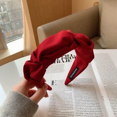 Korean Hair Accessories Solid Color Cotton Crumpled Women's Head Hoop Wide Bezel Makeup Hairbands Red Hairband, Designer Hair Accessories, Bow Hairband, Designer Headbands, Coffee Fashion, Hair Band For Girl, Khaki Fashion, Women's Headwear, Hair Hoop