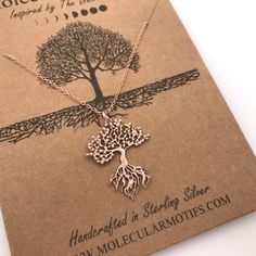 Rose Gold Sterling Silver Tree of Life Pendant-Handcrafted | Etsy Nature-inspired Jewelry For Mother's Day Anniversary, Nature-inspired Jewelry For Anniversary And Mother's Day, Inspirational Sterling Silver Necklace As Gift, Inspirational Sterling Silver Necklace Gift, Inspirational Sterling Silver Necklaces For Gifts, Inspirational Silver Necklace Gift, Inspirational Silver Necklace Gift Idea, Sterling Silver Tree Of Life Jewelry For Anniversary, Nature-inspired Rose Gold Jewelry Gift