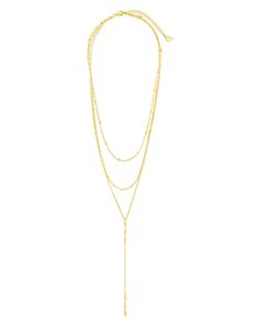 Bring out your layered look with this Natalia layered necklace! With its delicate chain drop, it'll be sure to check all the “cute” boxes and add the perfect touch of chicness to any ensemble. Dazzle your friends with your dainty, yet bold style! Materials: 14K gold plated brass Features: Measures 14-20" with 2" extender, 3.75" drop, 1-2mm chains, Lead & Nickel free, lobster clasp Adjustable Minimalist Multi-strand Layered Necklace, Double Strand Lariat Necklace With Adjustable Chain For Layering, Minimalist Multi-strand Necklace With Adjustable Chain, Delicate Adjustable Layered Necklace With Clavicle Chain, Delicate Adjustable Clavicle Chain Layered Necklace, Dainty Double Strand Adjustable Layered Necklace, Double Strand Lariat Necklace With Clavicle Chain For Layering, Dainty Double Chain Lariat Necklace For Layering, Elegant Adjustable Layered Chain Necklace