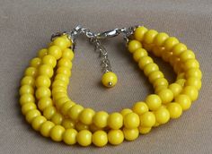 I make the bracelet to use 6mm yellow glass pearls.The bracelet lengh is 7.5inches,IT has a 2 inches long adjustable chain.IT is good bracelet for your great wedding. I can make different type bracelet to your requirements,Please feel free to contact me if you have any question. Thank you so much. . matching stud earrings: https://www.etsy.com/listing/160308617/yellow-pearl-earringsglass-pearl Matching necklaces: https://www.etsy.com/shop/glasspearlstore/search?search_query=yellow+necklace&o Yellow Bead Bracelet, Good Bracelet, Yellow Bracelet, Yellow Pearl, Pearl Bracelets, Yellow Necklace, Bracelet Wedding, Bridesmaid Bracelet, Matching Necklaces