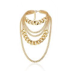 PRICES MAY VARY. 1.90s Accessories for Women--This gold chunky necklace is made of zinc alloy,silver/gold plated. 2.chunky necklaces for women--Big gold choker for 80s 90s,silver/gold tone hip hop chain necklace for men women girls. 3.African Necklaces for Women--You can buy these elegant charm necklace for yourself , your best friend ,your female family member.You will receive compliments from your family and your friends. 4.Great Gift--These body jewelry for women will be a special gift.You ca Chunky Gold Necklaces, Wardrobe Goals, Layered Chain Necklace, Chunky Chain Necklaces, Necklace Layered, Gold Chain With Pendant, Punk Outfits, Gold Necklace Women, Costume Jewelry Necklaces