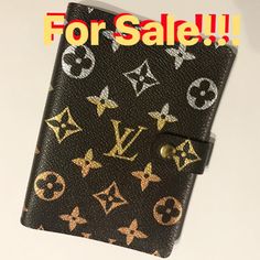 a wallet with the words for sale written on it