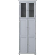 Hampton Harbor Tall Cabinet with 25 in. W in Gray Finish - Super Arbor Glass Paneling, Bathroom Storage Tower, Tower Cabinet, Linen Storage Cabinet, Bathroom Vanity Storage, Linen Cabinets, Bathroom Necessities, Bathroom Linen Cabinet, Salon Suites