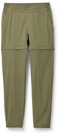 Inspired by our iconic hiking pants—but designed with extra stretch and a slimmer leg—the women's REI Co-op Sahara Stretch Convertible pants repel water  dry fast and zip off into shorts as needed. Zip Off Pants, Convertible Pants, Hiking Outfit Women, Camo Pants, Hiking Pants, Hiking Women, Hiking Outfit, Rei Co-op, Slim Legs