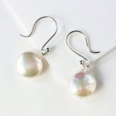 White Coin Pearl Earrings Classic Round Pearl Earrings For Everyday, Everyday Dangle Pearl Pendant Earrings, Minimalist Pearl Earrings For Everyday, Minimalist Everyday Pearl Earrings, Minimalist Baroque Pearl Earrings In Pearl White, Classic Nickel-free Pearl Earrings, Baroque Pearl Pendant Earrings, Classic Everyday Nickel Free Pearl Earrings, Minimalist Baroque Pearl White Pearl Earrings