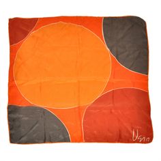 Vera Bold Abstract Print Silk Scarf | From a collection of rare vintage scarves at https://www.1stdibs.com/fashion/accessories/scarves/ Vintage Scarves, Orange Scarf, Pure Silk Scarf, Printed Silk Scarf, Silk Shawl, Vintage Scarf, Silk Scarves, Abstract Shapes, Abstract Print