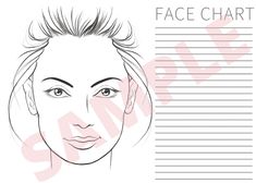 Makeup Face Chart in pdf form which can easily be printed out and used for practice or for clients.  It is recommended that the face chart be printed on card stock for a texture that will grab colors.  Also includes a notes section to write down which products are being used. Two pages.  Single and Double. Face Charts, Makeup Face Charts, Makeup Lessons, Face Chart, Beauty Make-up, Personalized Logo, Pdf Templates, Makeup Face, Makeup Tools Brushes