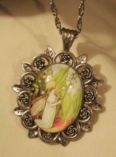 Fairy Lily, Clothes Collage, Lily Of The Valley Flowers, Fairy Accessories, Valley Flowers, Green Fairy, Fairy Necklace, Aesthetic Stuff, Lily Of The Valley