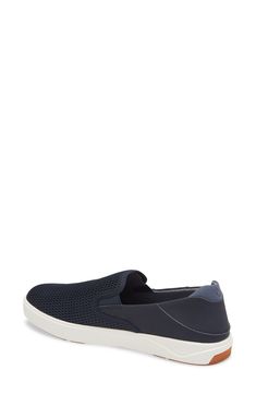 Breezy mesh construction means cool comfort in a laid-back slip-on with a Drop-In Heel for easy wear. Style Name:Olukai Laeahi Slip-On (Men). Style Number: 5975901. Sporty Synthetic Slip-ons For Summer, Navy Slip-on Sneakers With Cushioned Footbed, Breathable Leather Slip-on Sneakers, Casual Mesh Slip-on Sneakers With Rubber Sole, Comfortable Navy Sneakers With Rubber Sole, Summer Breathable Synthetic Slip-ons, Blue Casual Slip-on Sneakers With Textured Sole, Slip-on Sneakers For Light Sports, Modern Textile Slip-on Sneakers