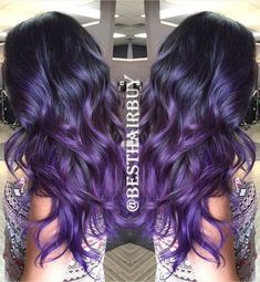 The Best Color for Girls with Black Hair: Blackberry Shades! - The HairCut Web Purple And Black Hair, Ombre Hair, Gorgeous Hair