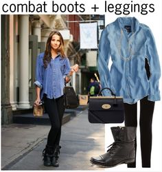 Combat Boots + Leggings, 3 Ways to Style Combat Boots to Make the Perfect Outfit! via History & High Heels Combat Boots And Leggings, Gym Items, Style Combat Boots, Combat Boot Outfits, Boots Leggings, Converse Outfits, Style Converse, Fall Leggings