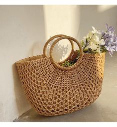 Elena Handbags Straw Basket Summer Tote Bag Summer Bags Beach Aesthetic, Beach Basket Bag, Summer Straw Bag, Bags For Vacation, Straw Bags For Summer, Summer Bags Beach, Beach Bag Pattern, Woven Beach Bag, Straw Beach Tote