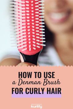 To make sure you get the most out of your Denman Brush, we would like to share a few more tips for curls! In this article, we explain what makes this brush so special and which type suits your hair best. | how to use a denman brush curls - denman brush curls - curly girl method denman brush - which denman brush - denman brush technique Denman Brush Curls, Brush Curls, Lorraine Massey, Brush For Curly Hair, Denman Brush, Low Porosity Hair Products