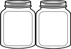 two jars with lids on each side