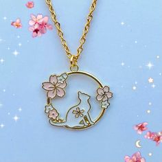 Cute Cat Design Round Jewelry, Cute Cat Design Jewelry, Cute Round Cat Design Jewelry, Cute Gold Necklace With Cat Design, Handmade Kawaii Gold Jewelry, Kawaii Metal Jewelry For Gifts, Cute Metal Jewelry With Cat Design, Handmade Gold Kawaii Jewelry, Cute Gold Jewelry With Cat Design